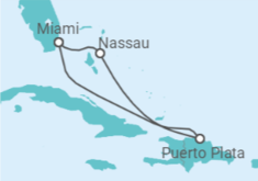 Reiseroute der Kreuzfahrt  Dominikanische Rhythmen - Virgin Voyages