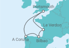 Reiseroute der Kreuzfahrt  Spanien - Virgin Voyages