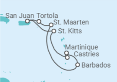Reiseroute der Kreuzfahrt  Karibische Erfrischung vor Weihnachten - Virgin Voyages