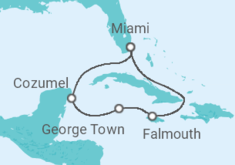 Reiseroute der Kreuzfahrt  WESTERN CARIBBEAN - Carnival Cruise Line