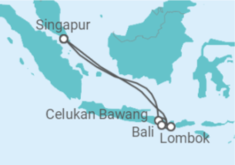 Reiseroute der Kreuzfahrt  Singapur - Royal Caribbean