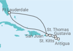 Reiseroute der Kreuzfahrt  Antigua Und Barbuda, Amerikanische Jungferninseln - Silversea