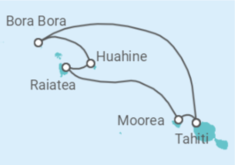 Reiseroute der Kreuzfahrt  Französisch-polynesien - Silversea