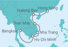 Reiseroute der Kreuzfahrt  Vietnam - Silversea