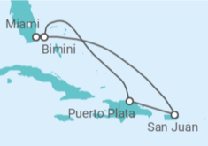 Reiseroute der Kreuzfahrt  Puerto Rico - Virgin Voyages