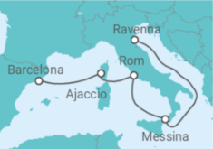 Reiseroute der Kreuzfahrt  Frankreich, Italien - Royal Caribbean