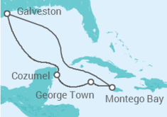 Reiseroute der Kreuzfahrt  Western Caribbean Itinerary - Carnival Cruise Line