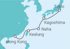 Reiseroute der Kreuzfahrt  Taiwan, Japan - Costa Kreuzfahrten