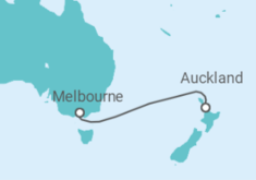 Reiseroute der Kreuzfahrt  Neuseeland - Disney Cruise Line