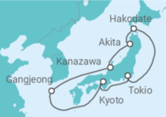 Reiseroute der Kreuzfahrt  Japan - MSC Cruises