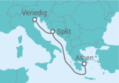 Reiseroute der Kreuzfahrt  Griechenland - MSC Cruises