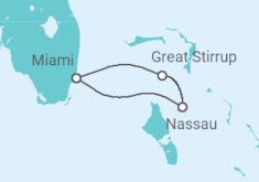 Reiseroute der Kreuzfahrt  Bahamas - NCL Norwegian Cruise Line