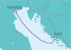 Reiseroute der Kreuzfahrt  Italien - MSC Cruises