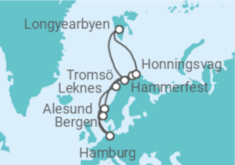 Reiseroute der Kreuzfahrt  Norwegen Alles Inklusive - MSC Cruises