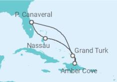 Reiseroute der Kreuzfahrt  Eastern Caribbean with Turks & Caicos - Princess Cruises