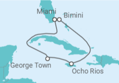 Reiseroute der Kreuzfahrt  Kaimaninseln, Jamaika - Virgin Voyages