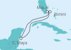 Reiseroute der Kreuzfahrt  USA - Virgin Voyages