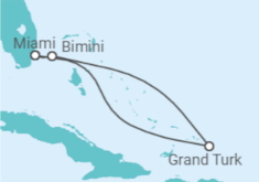 Reiseroute der Kreuzfahrt  Bahamas - Virgin Voyages