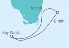 Reiseroute der Kreuzfahrt  USA - Virgin Voyages