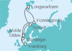 Reiseroute der Kreuzfahrt  Norwegen Alles Inklusive - MSC Cruises