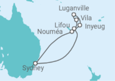 Reiseroute der Kreuzfahrt  Nauru, Vanuatu - Celebrity Cruises