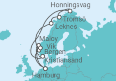 Reiseroute der Kreuzfahrt  Norwegen Alles Inklusive - Costa Kreuzfahrten