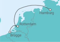 Reiseroute der Kreuzfahrt  Niederlande - MSC Cruises