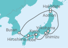 Reiseroute der Kreuzfahrt  Japan, Südkorea - Celebrity Cruises