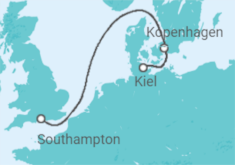 Reiseroute der Kreuzfahrt  Dänemark - MSC Cruises