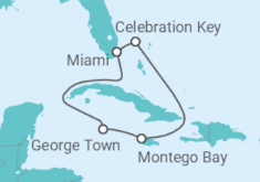 Reiseroute der Kreuzfahrt  WESTERN CARIBBEAN - Carnival Cruise Line