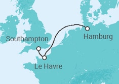 Reiseroute der Kreuzfahrt  Frankreich - MSC Cruises