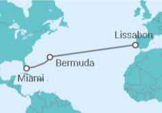 Reiseroute der Kreuzfahrt  Bermudas - Seabourn