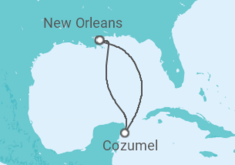 Reiseroute der Kreuzfahrt  WESTERN CARIBBEAN - Carnival Cruise Line