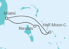 Reiseroute der Kreuzfahrt  BAHAMAS - Carnival Cruise Line