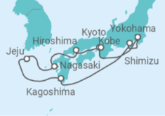 Reiseroute der Kreuzfahrt  Japan, Südkorea - Celebrity Cruises