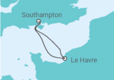 Reiseroute der Kreuzfahrt  Frankreich - Royal Caribbean