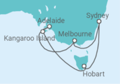 Reiseroute der Kreuzfahrt  Australien - Celebrity Cruises