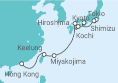 Reiseroute der Kreuzfahrt  Japan, Taiwan - NCL Norwegian Cruise Line