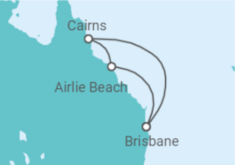 Reiseroute der Kreuzfahrt  GREAT BARRIER REEF - Carnival Cruise Line