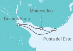 Reiseroute der Kreuzfahrt  Uruguay Alles Inklusive - Costa Kreuzfahrten