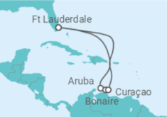 Reiseroute der Kreuzfahrt  Aruba, Curaçao, Bonaire, San Eustaquio y Saba - Celebrity Cruises