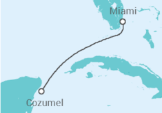 Reiseroute der Kreuzfahrt  Mexiko - Royal Caribbean