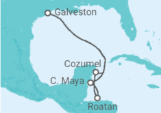 Reiseroute der Kreuzfahrt  Honduras, Mexiko - Royal Caribbean