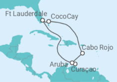 Reiseroute der Kreuzfahrt  Curaçao, Aruba - Royal Caribbean