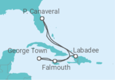 Reiseroute der Kreuzfahrt  Bahamas, Jamaika - Royal Caribbean