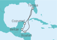 Reiseroute der Kreuzfahrt  Honduras, Belize, Mexiko - Royal Caribbean