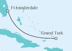 Reiseroute der Kreuzfahrt  Caribbean Getaway with Grand Turk - Princess Cruises