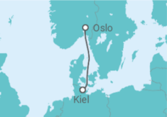 Reiseroute der Kreuzfahrt  4 Nächte - Kurzreise Oslo - ab/bis Kiel - Mein Schiff