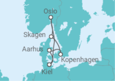 Reiseroute der Kreuzfahrt  Skandinavische Highlights ab Kiel - AIDA