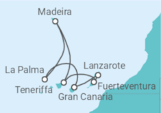 Reiseroute der Kreuzfahrt  Kanaren & Madeira ab Gran Canaria - AIDA